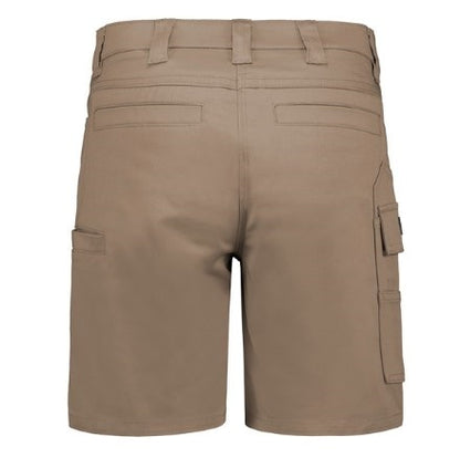 Syzmik ZS735 Women's Essential Work Stretch Cargo Khaki Shorts - Back view