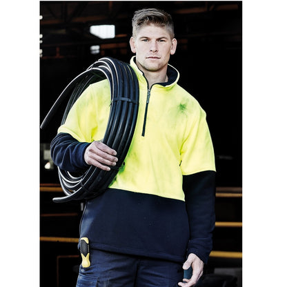 Syzmik ZT460 Unisex HiVis Half Zip Polar Fleece Jumper