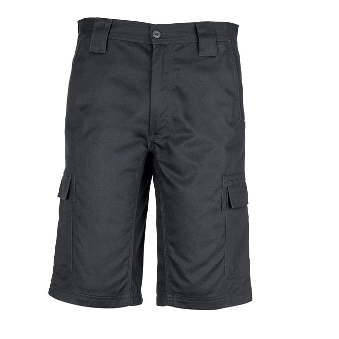 Syzmik ZW012 Mens Drill Cargo Shorts - Charcoal - Alternative Front View