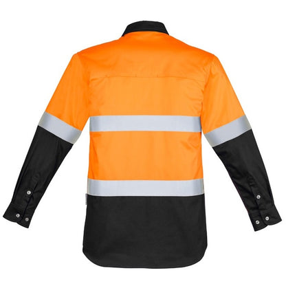 Syzmik ZW123 Mens HiVis Spliced Industrial Shirt Hooped Tape