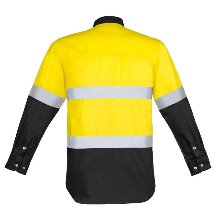 Syzmik ZW123 Mens HiVis Spliced Industrial Shirt Hooped Tape