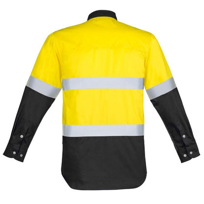 Syzmik ZW123 Mens HiVis Spliced Industrial Shirt Hooped Tape