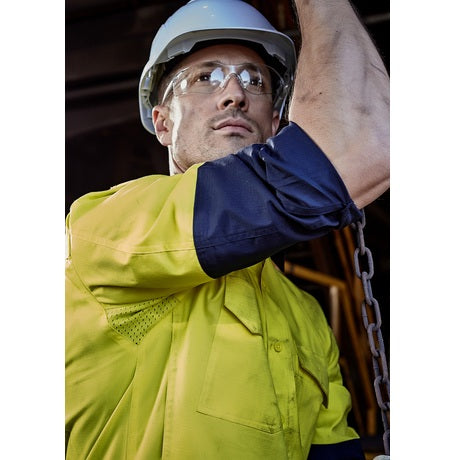 Syzmik ZW128 Mens Rugged Cooling HiVis Spliced L/S Shirt