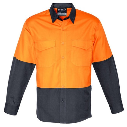 Syzmik ZW128 Mens Rugged Cooling HiVis Spliced L/S Shirt