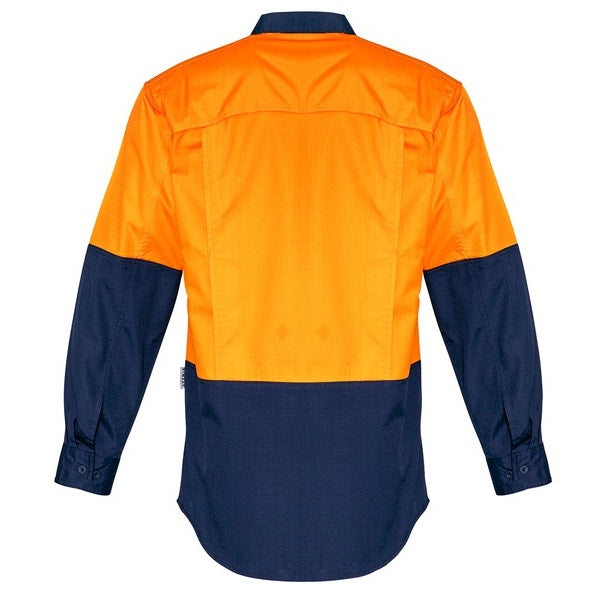 Syzmik ZW128 Mens Rugged Cooling HiVis Spliced L/S Shirt
