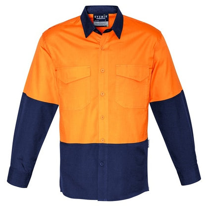 Syzmik ZW128 Mens Rugged Cooling HiVis Spliced L/S Shirt