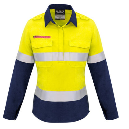 Syzmik ZW131 Ladies Fire Amour Closed Front Hoop Taped Spliced Shirt