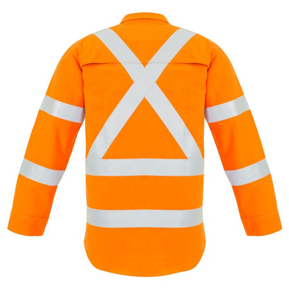 Syzmik ZW137 Mens Fire Amour X-Back Spliced Shirt