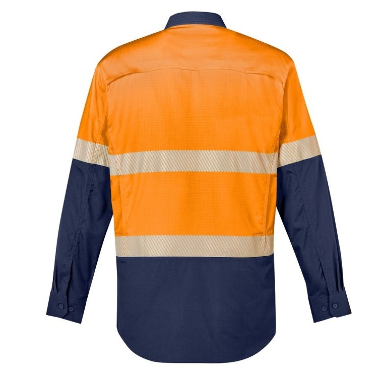 Syzmik ZW229 Mens Rugged Cooling HiVis Segmented Tape Long Sleeve Shirt