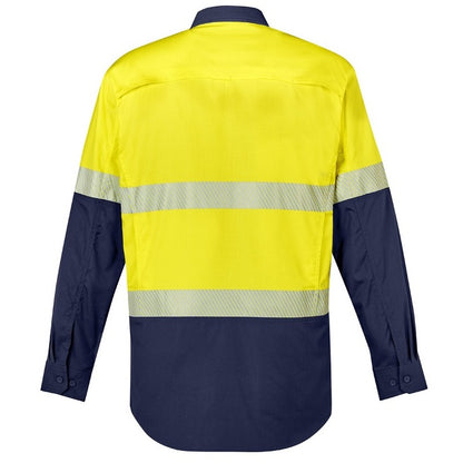 Syzmik ZW229 Mens Rugged Cooling HiVis Segmented Tape L/S Shirt