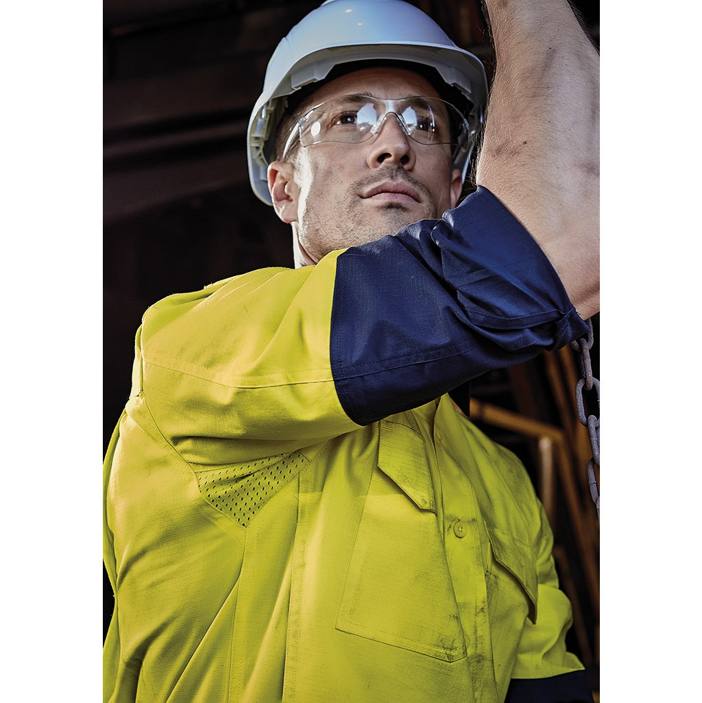 Syzmik ZW560 Mens HiVis Closed Front L/S Shirt