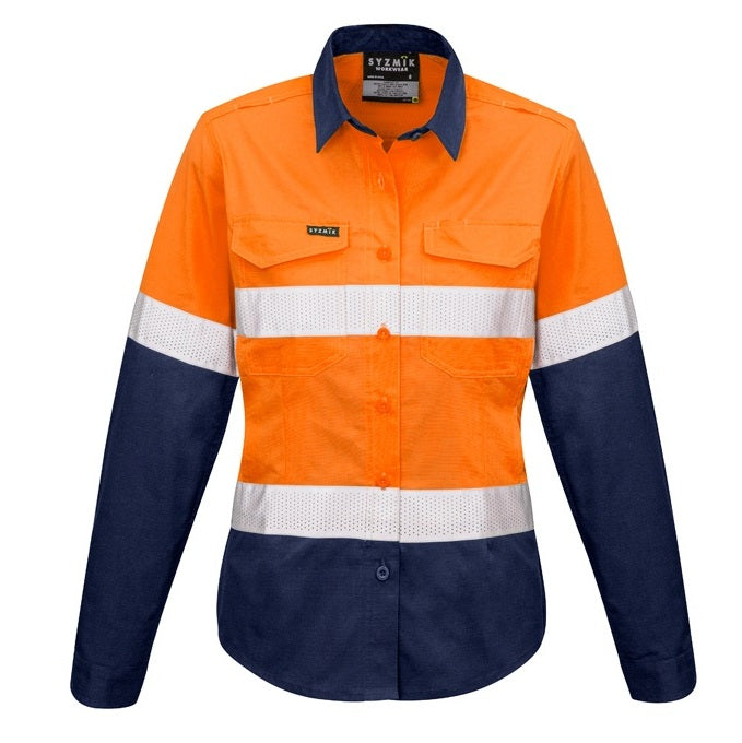 Syzmik ZW720 Ladies Rugged Cooling Taped HiVis Spliced L/S Shirt
