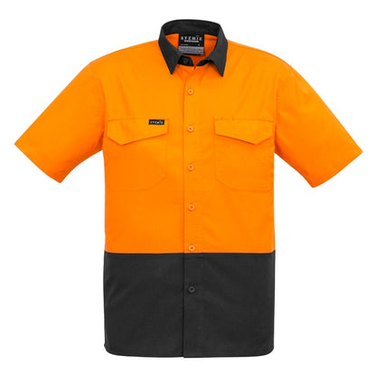 Syzmik ZW815 Mens Rugged Cooling HiVis Spliced S/S Shirt