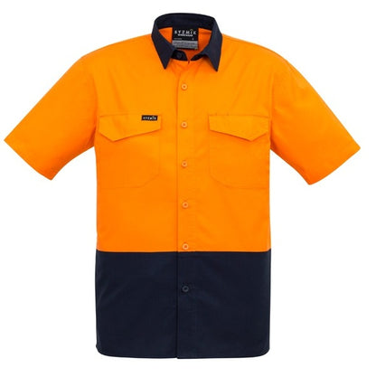 Syzmik ZW815 Mens Rugged Cooling HiVis Spliced S/S Shirt