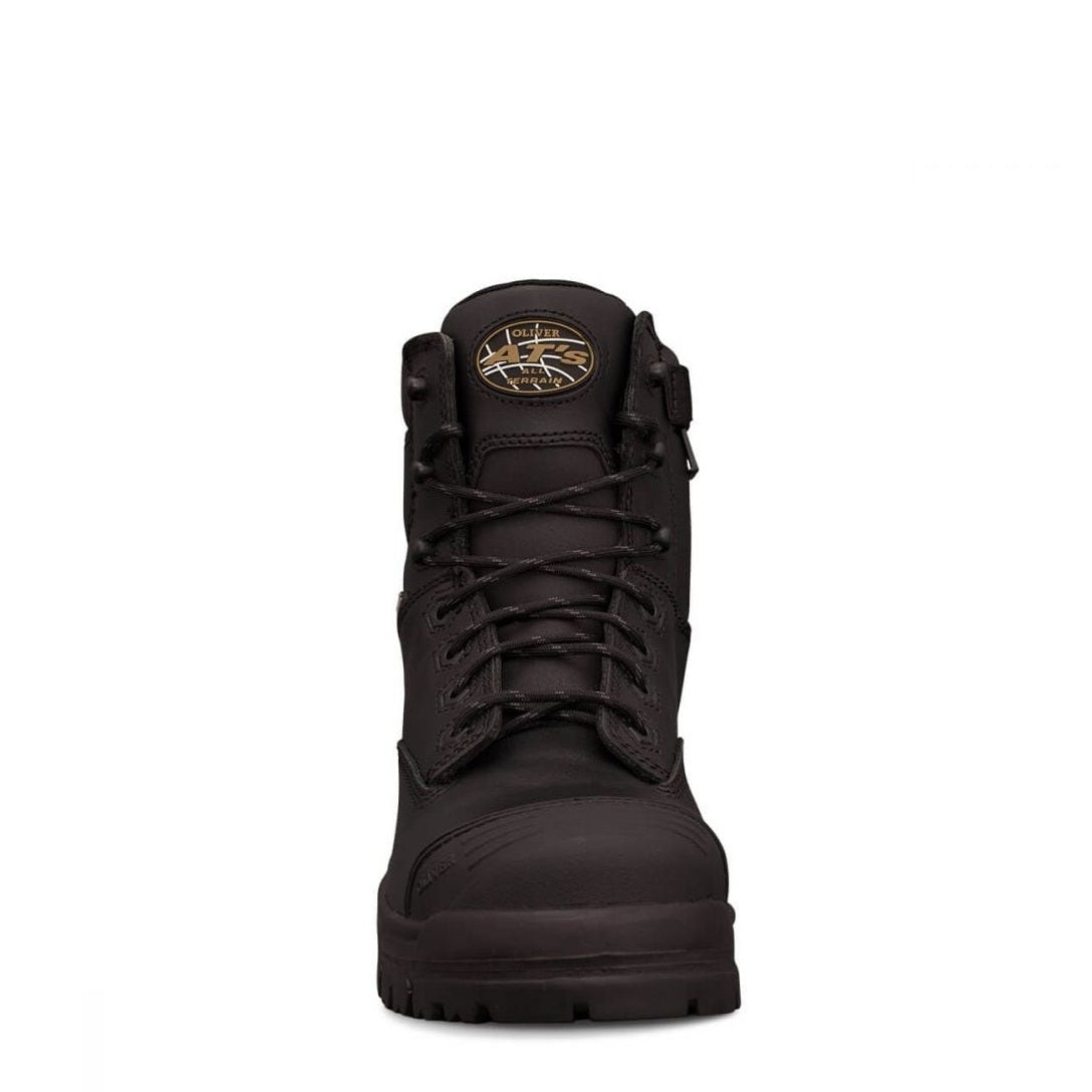 Oliver 45-645Z Black Zip Side Composite Safety Boots Black