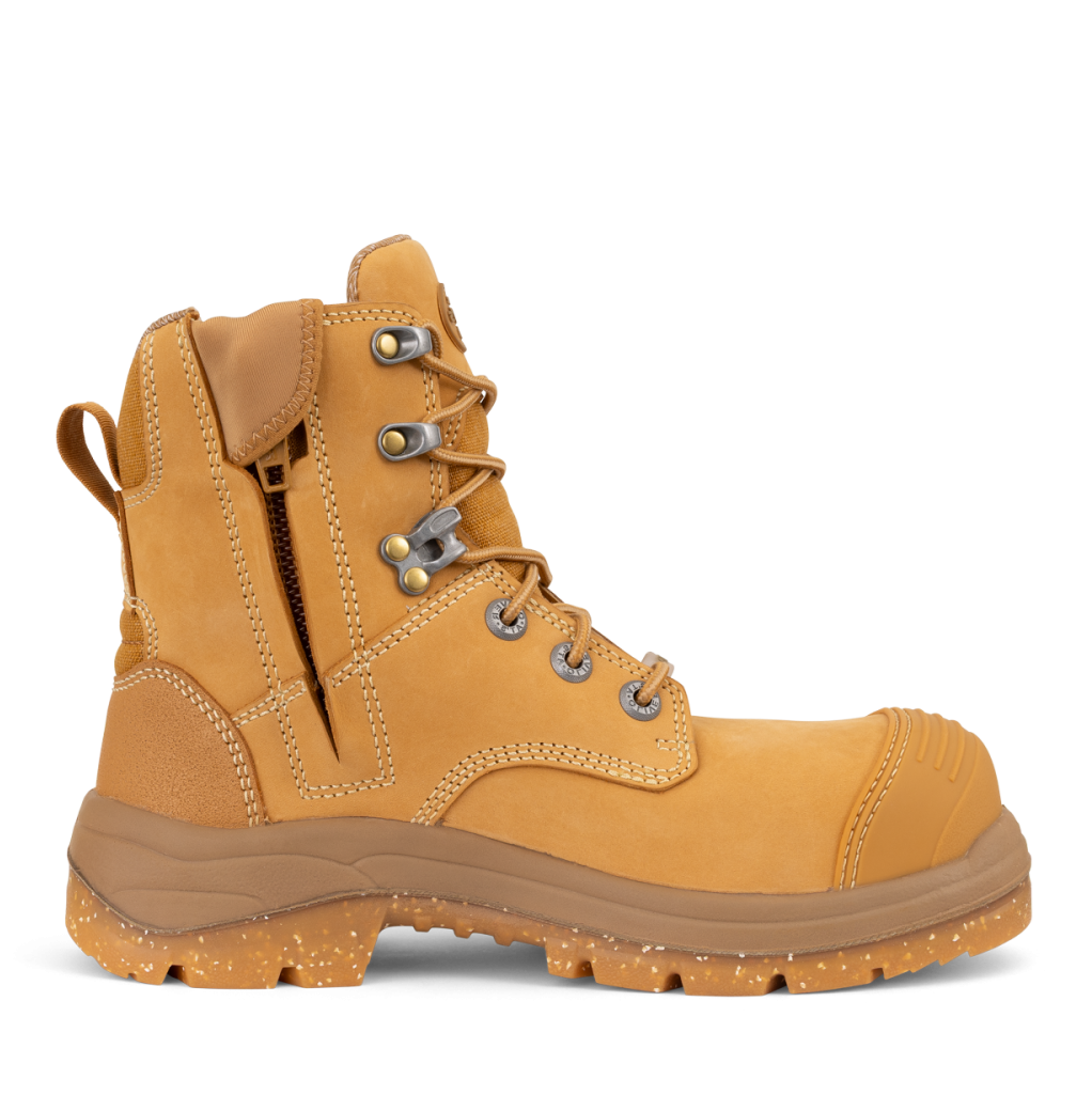 Wheat coloured airport friendly Oliver 59-432Z 150mm Womens Zip Sided Bump Cap Composite Boot