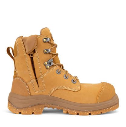 Wheat coloured airport friendly Oliver 59-432Z 150mm Womens Zip Sided Bump Cap Composite Boot
