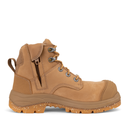 Wheat coloured Oliver 59-450Z 130mm Womens Zip Sided Bump Cap Composite Boot