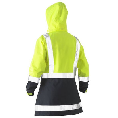 Bisley BJL6966T Womens H Taped Two Tone HiVs Rain Jacket