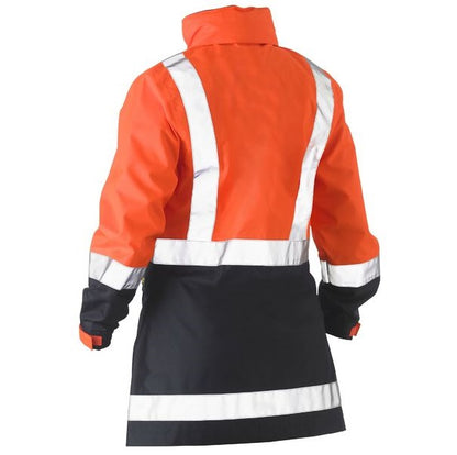 Bisley BJL6966T Womens H Taped Two Tone HiVs Rain Jacket