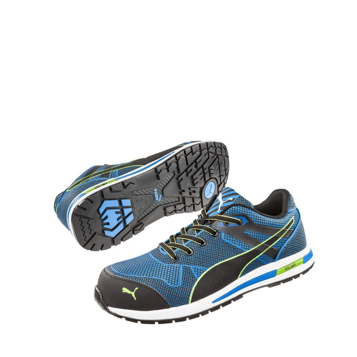 Blue and Black Airport Friendly Puma 643067 Blaze Knit Composite Safety Jogger