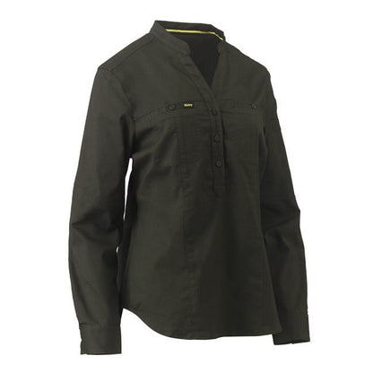 Bisley BLC6063 Womens Stretch V-Neck Closed Front Shirt