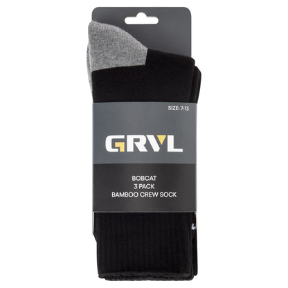 Grvl GRVL-S3 The Bobcat Bamboo 3 Pack Socks