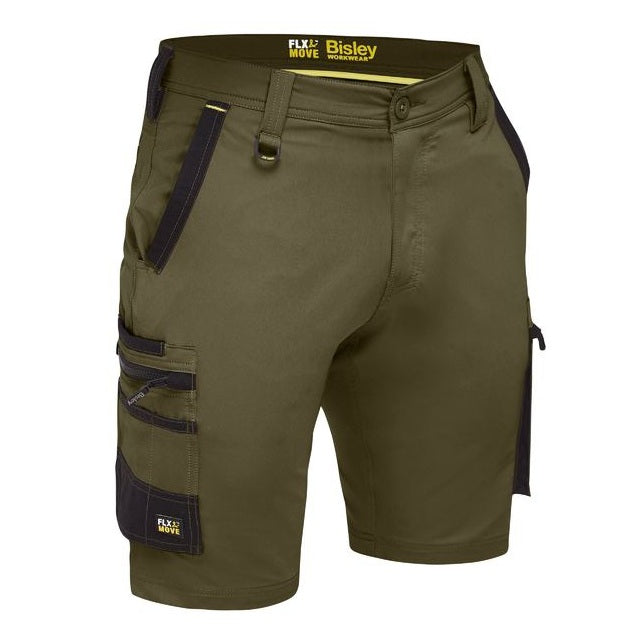 Bisley BSHC1332 Flex&Move™ 4-Way Stretch Zip Cargo Short