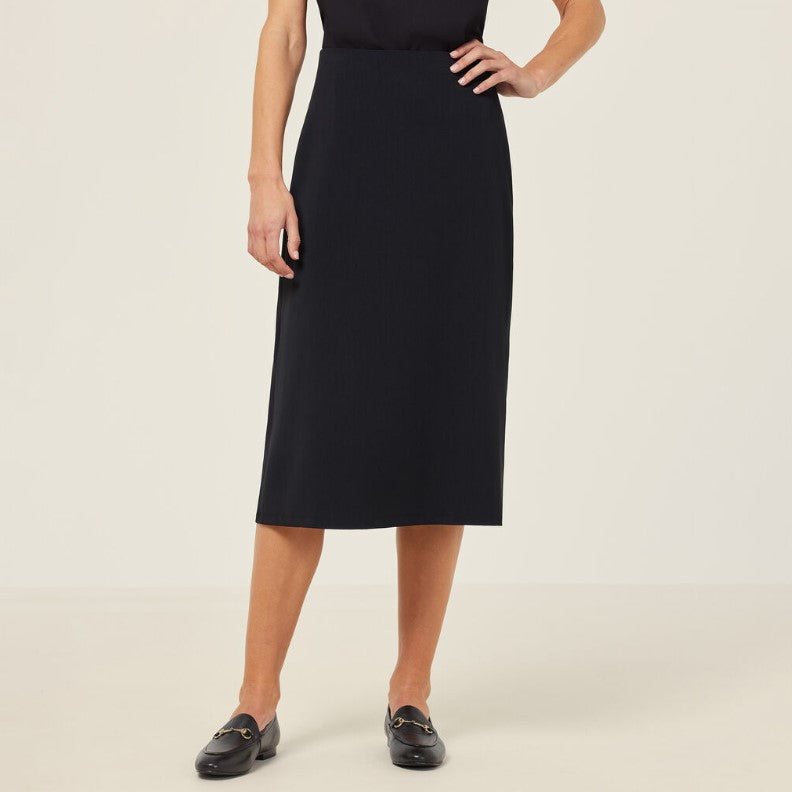 NNT CAT2RV Crepe Stretch Midi Length A-Line Skirt