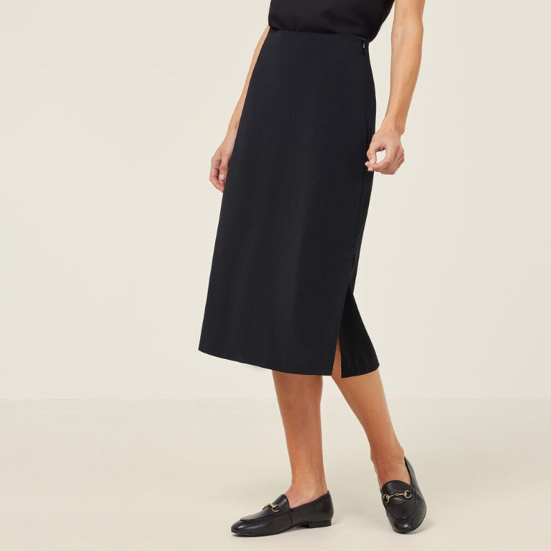 NNT CAT2RV Crepe Stretch Women's Midi Length A-Line Skirt