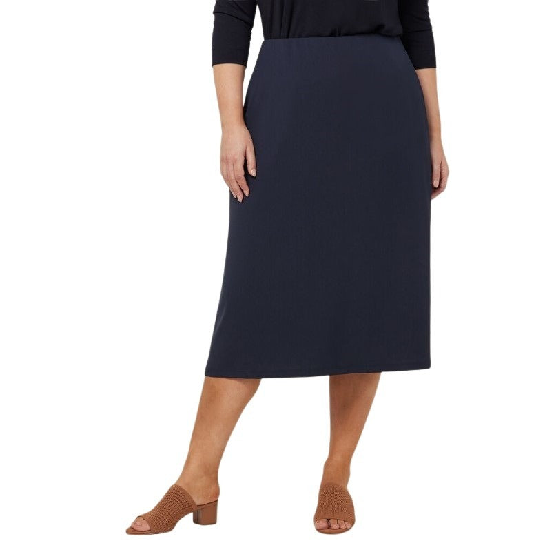 NNT CAT2RV Crepe Stretch Women's Midi Length A-Line Skirt