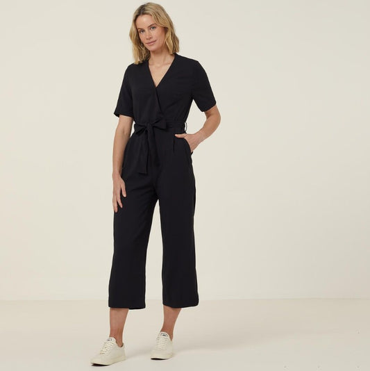 NNT CAT3RT Heavy Stretch Georgette Short Sleeve Jumpsuit