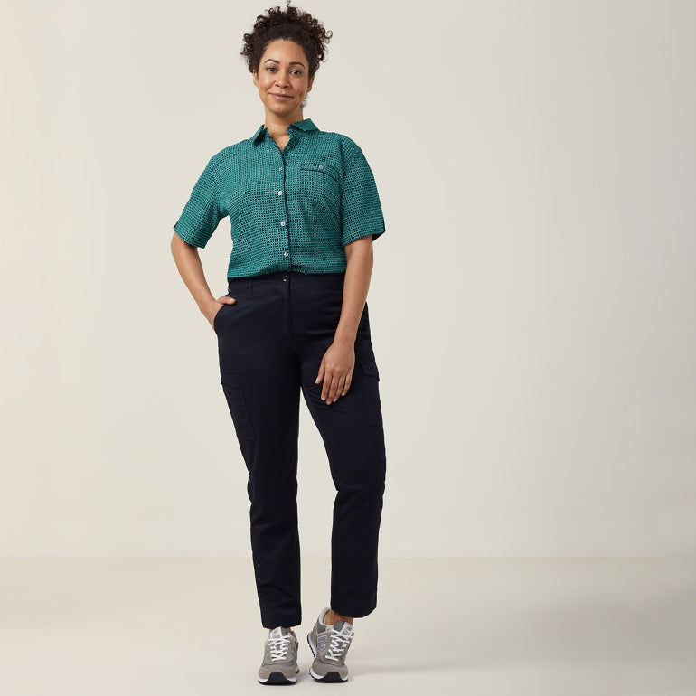 NNT CAT3T7 P/V Gaberdine Flex Waist Slim Leg Womens Cargo Pants