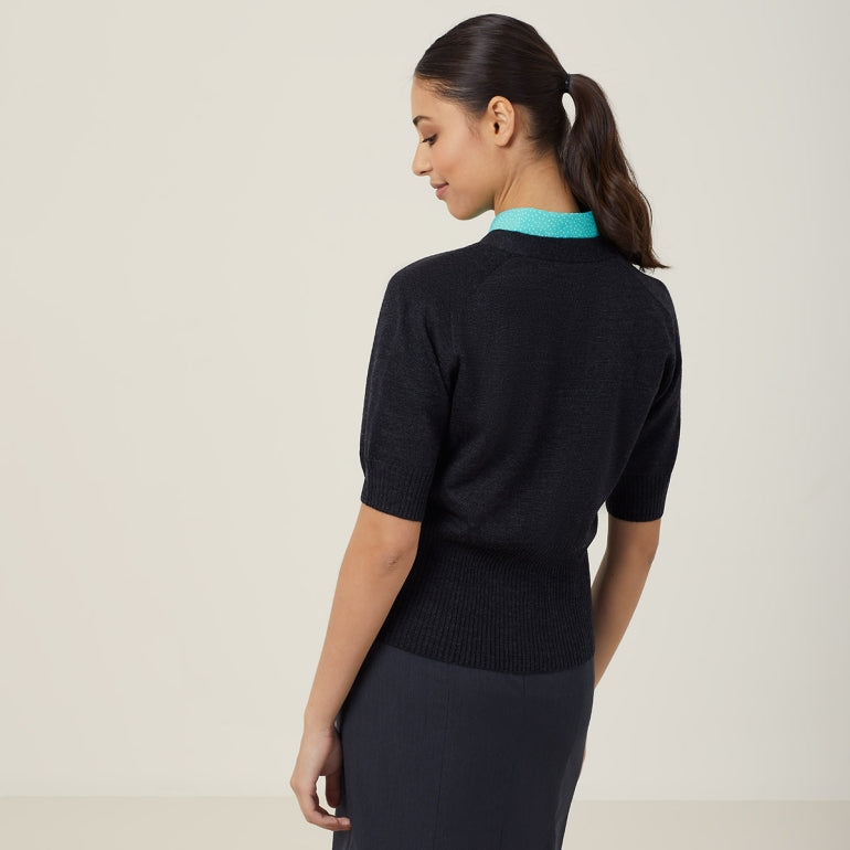 NNT CAT5CK Wool Rich Short Sleeve Cardigan
