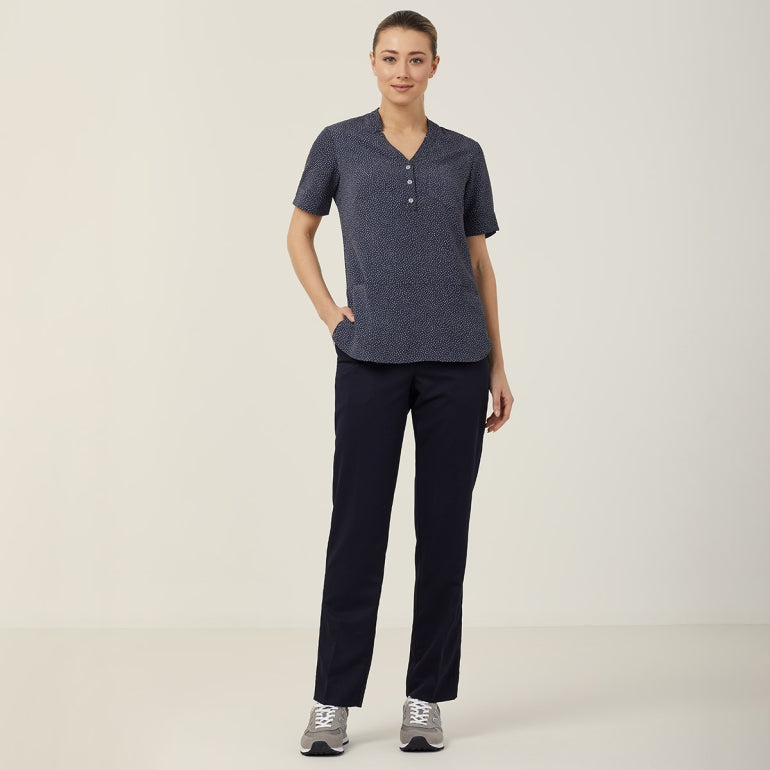 NNT CAT9XP Short Sleeve Tunic - Charcoal/White - Alternative Front View