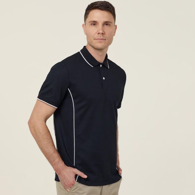 NNT CATJA2 Antibacterial Polyface Short Sleeve Tipped Polo