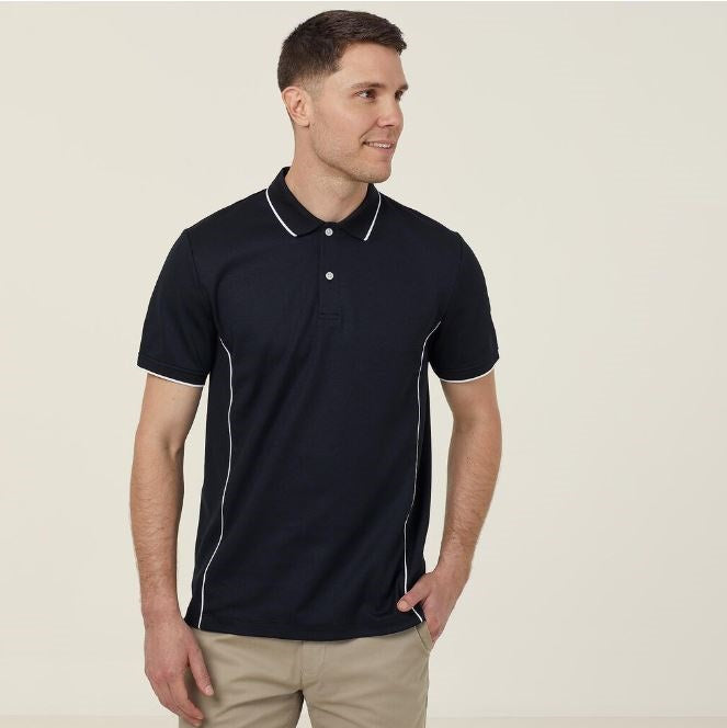 NNT CATJA2 Antibacterial Polyface Short Sleeve Tipped Polo