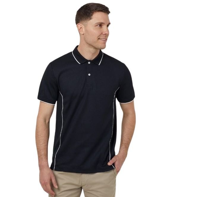 NNT CATJA2 Antibacterial Polyface Short Sleeve Tipped Polo