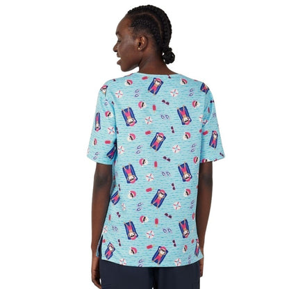 NNT CATRGK Festive Santa Pool Party Scrub Top