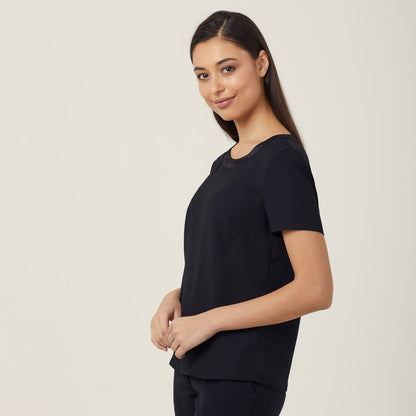 NNT CATU2N Satin Back Crepe Short Sleeve Top
