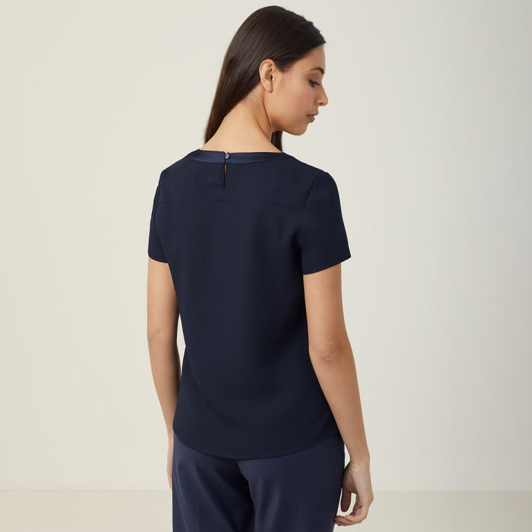 NNT CATU2N Satin Back Crepe S/S Top