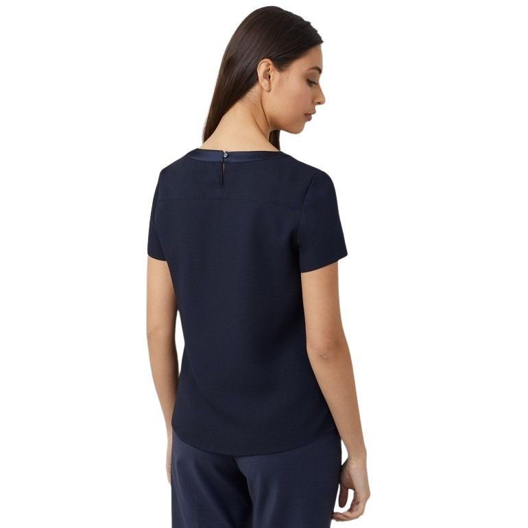 NNT CATU2N Satin Back Crepe Short Sleeve Top