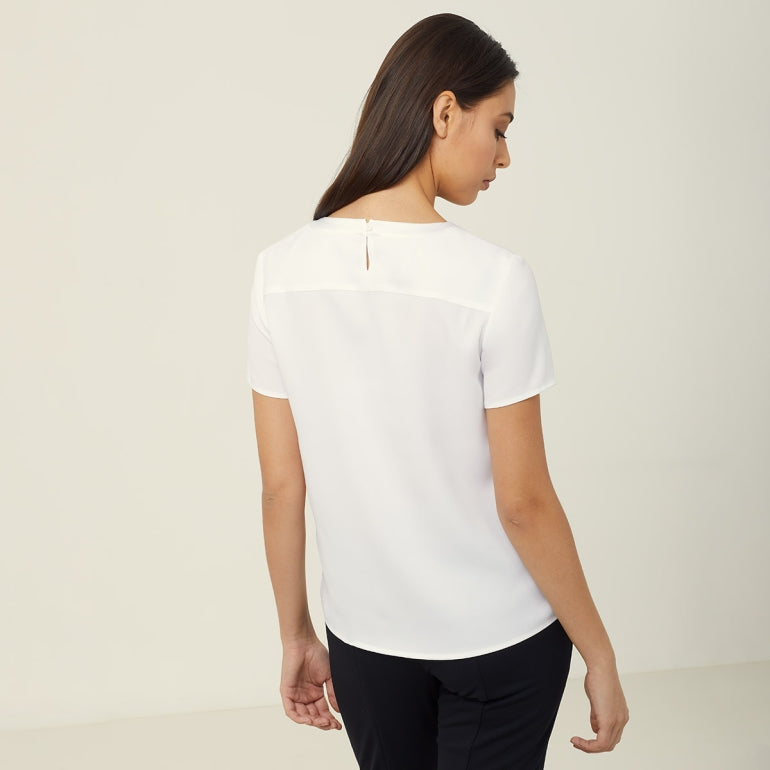 NNT CATU2N Satin Back Crepe S/S Top