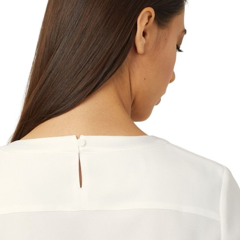 NNT CATU2N Satin Back Crepe Short Sleeve Top