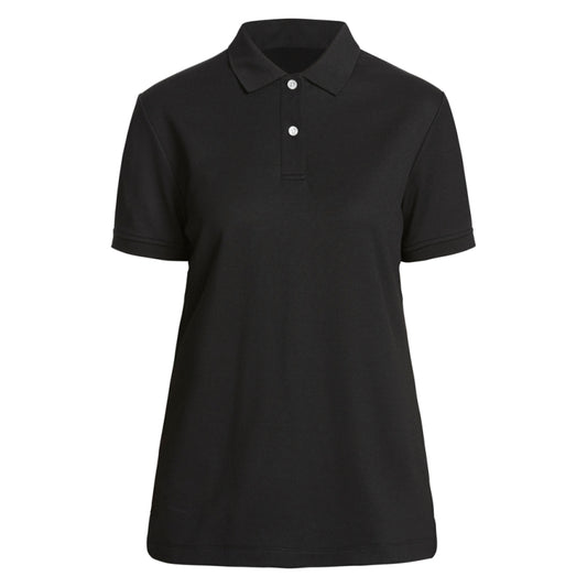 NNT CATU58 Ladies S/S Work Polo in colour Black - Front view