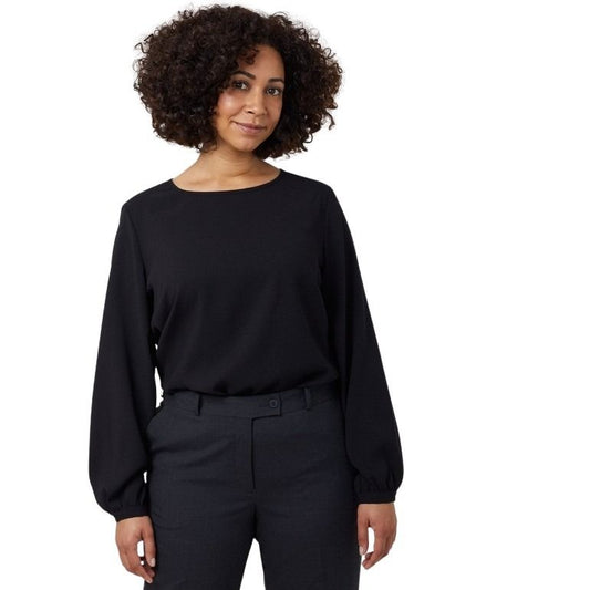 NNT CATUCM Long Sleeve Blouse - Black - Front View