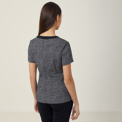 NNT CATUDG Textured Tweed Shell Top