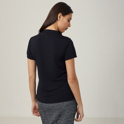 NNT CATUFS Matt Jersey Twist Neck S/S Top