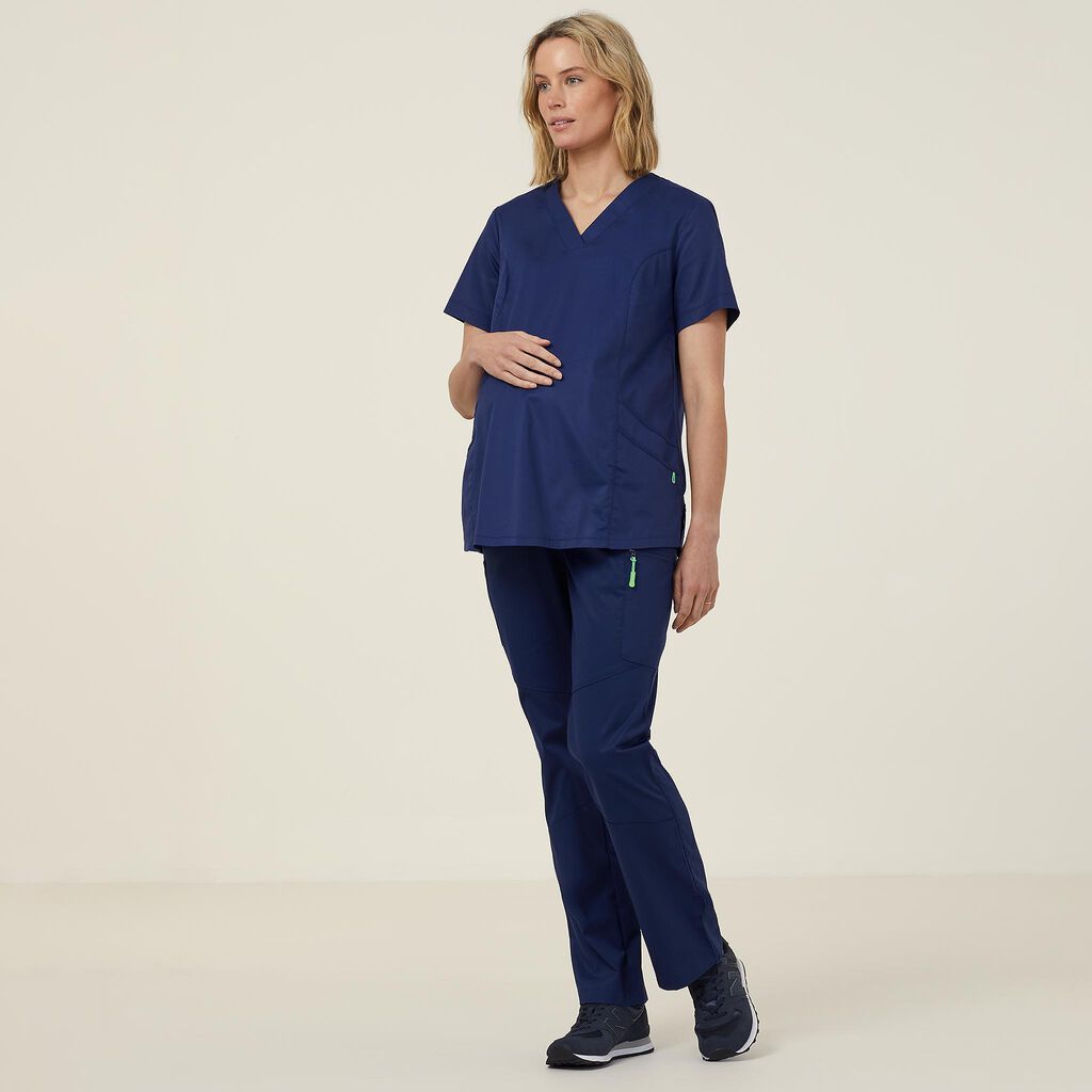 NNT CATUG3 Maternity V Neck Scrub Top