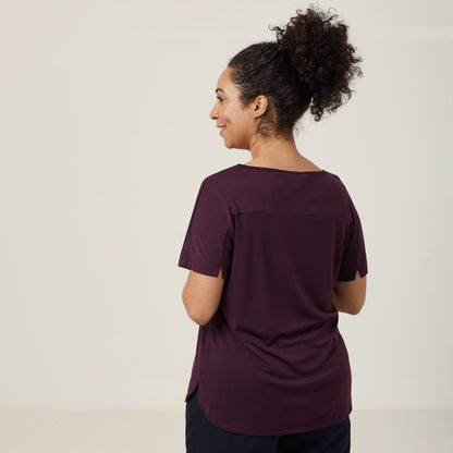 NNT CATUHN Matt Jersey Boat Neck Short Sleeve Top